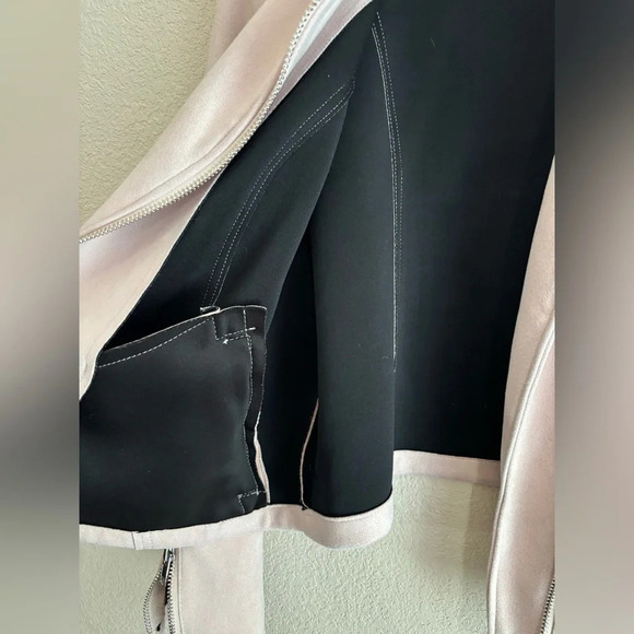Torrid Suede Style Zippered Moto Jacket in Blush Pink 2 - Picture 7 of 12